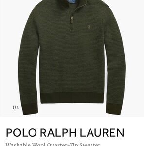 Polo Ralph Lauren Olive Zip-Up Sweater